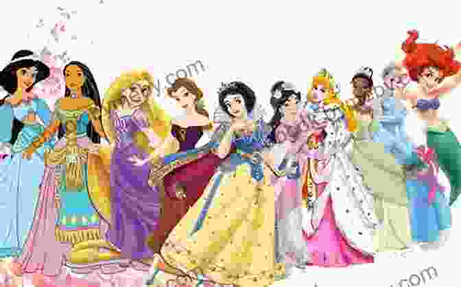 A Group Of Disney Princesses Dressed In Elegant Flower Girl Gowns Disney Princess: Once Upon A Flower Girl