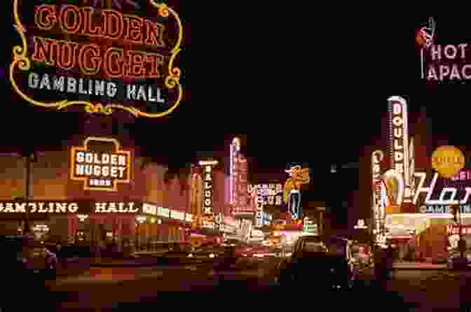 A Historical Black And White Photograph Of The Las Vegas Strip In Its Early Days, Showcasing The Classic Neon Signs And Vintage Architecture That Defined The City's Early Character. Greetings From Las Vegas Peter Moruzzi