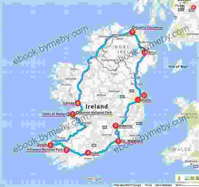 A Map Of Ireland, Highlighting Popular Destinations And Suggested Itineraries The Rough Guide To Ireland (Travel Guide EBook) (Rough Guides)