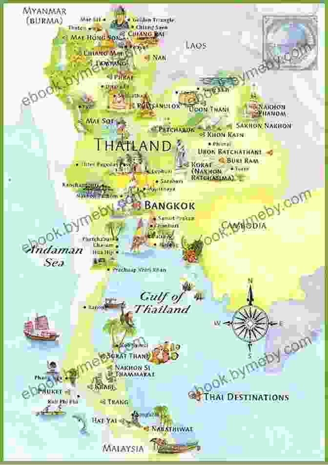 A Map Of Thailand, Highlighted With Essential Travel Tips And Information For Planning Your Trip The Rough Guide To Thailand (Travel Guide EBook)