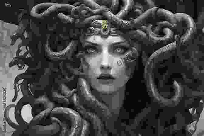 A Mesmerizing Portrayal Of Medusa, Her Gaze Mesmerizing And Her Hair Entwined With Writhing Serpents Athena S Curse: A Novel Twist On The Medusa Myth