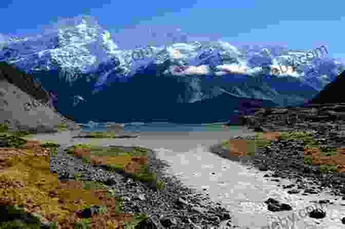 A Panoramic View Of The Stunning Southern Alps, The Backbone Of The South Island Of New Zealand. New Zealand Memories: A Painterly Journey Through Aotearoa The Land Of The Long White Cloud