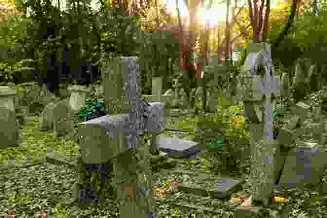 A Photograph Of Highgate Cemetery, A Victorian Cemetery In London, Shrouded In Mist THE DISPATCHER OF HIGHGATE CEMETERY