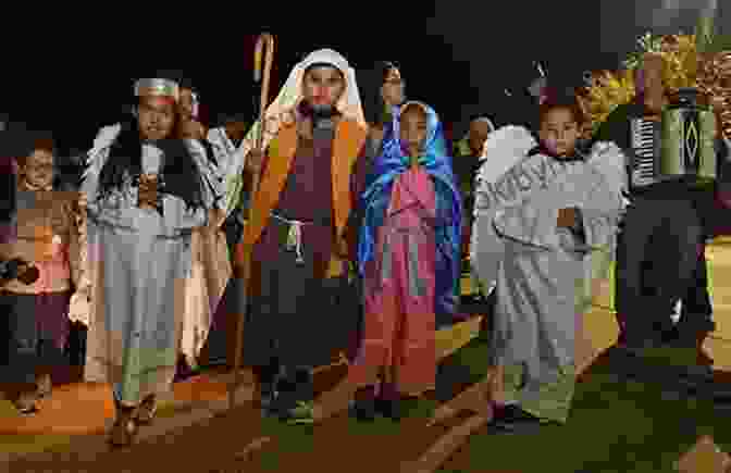 A Procession Of People Carrying Candles And Singing Songs During The Night Of Las Posadas The Night Of Las Posadas