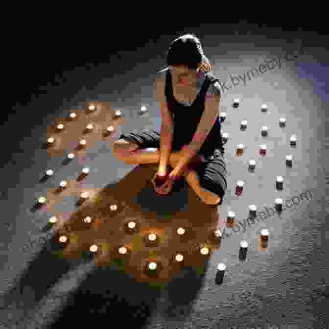 A Woman Performing A Water Healing Ritual, Surrounded By Candles And Crystals Peace Pool Magic Katrin Brown