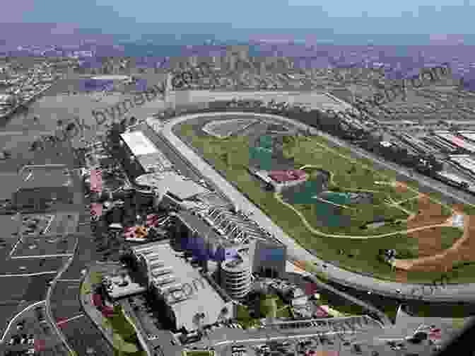 Aerial View Of Hollywood Park Racetrack, A Magnificent Sight With Its Grandstand And Lush Infield. Hollywood Park: A Memoir Mikel Jollett