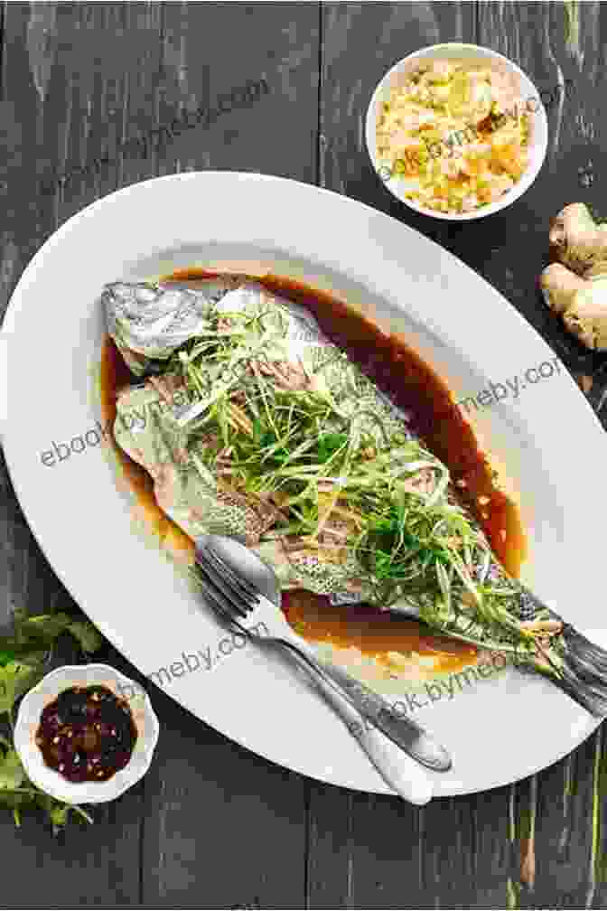 An Exquisite Presentation Of Cantonese Steamed Fish With Soy Sauce, Adorned With Vibrant Greens And Aromatic Ginger Best Wok Recipes From Mama Li S Kitchen: Healthy Quick And Easy One Pot Meals For Busy Families (Mama Li S Chinese Food Cookbooks)