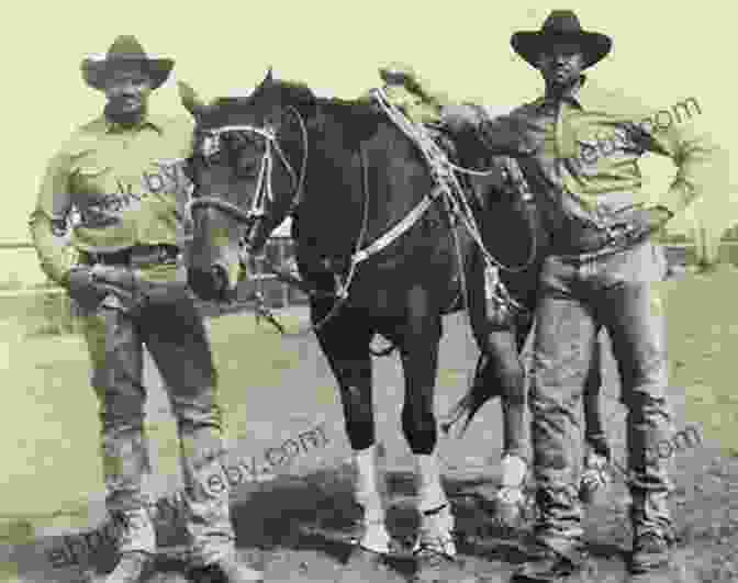 Black Cowboys Of Rodeo Book Cover Featuring A Collage Of Historic Photographs Of Black Cowboys On Horseback Black Cowboys Of Rodeo: Unsung Heroes From Harlem To Hollywood And The American West