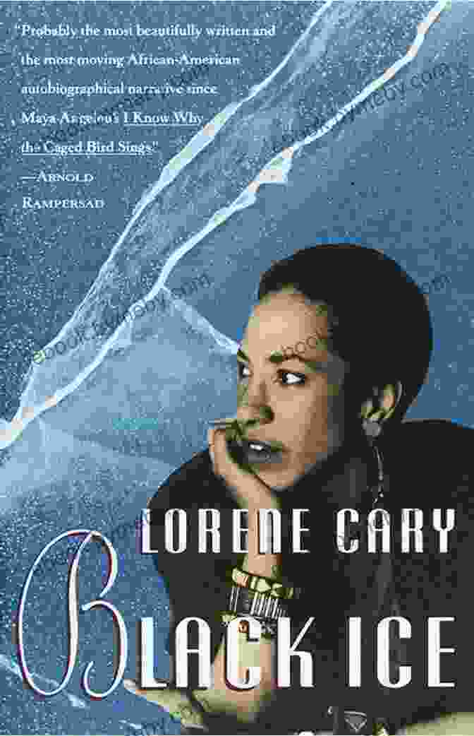 Black Ice By Lorene Cary, A Mesmerizing Cover Featuring A Cracked Ice Surface And A Black Woman's Silhouette Black Ice Lorene Cary