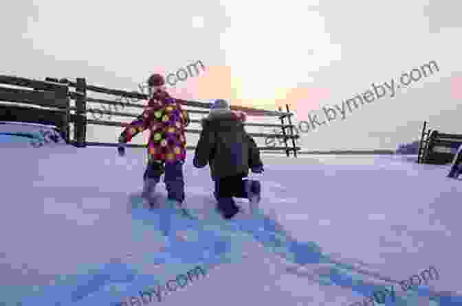 Children Trudging Through A Snowy Landscape, Determined To Preserve The Hanukkah Festivities. Hanukkah In Alaska Robert Beatty