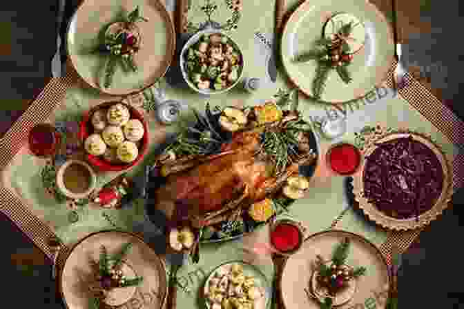 Christmas Dinner Cookbook Cover Featuring A Festive Table Spread With Mouthwatering Dishes Perfect Christmas Dinner Cookbook For Beginner : Recipes To Die For Christmas Dinner Cookbook