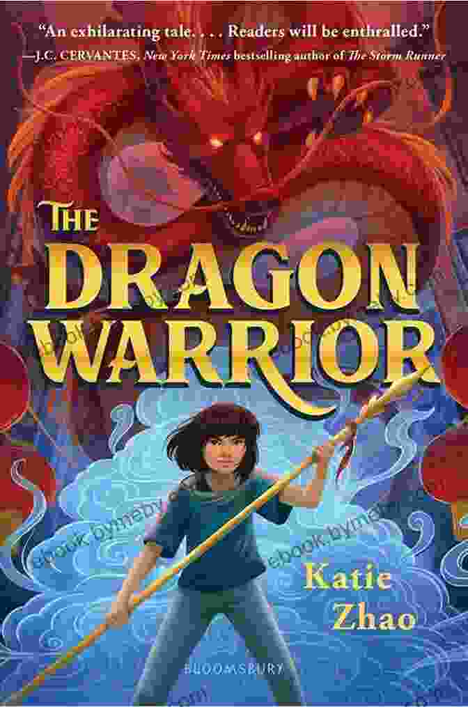 Cover Of The Dragon Warrior By Katie Zhao Featuring A Fierce Dragon And A Young Woman Warrior The Dragon Warrior Katie Zhao