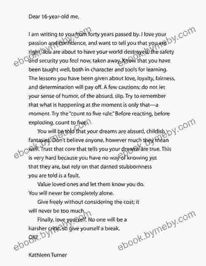 Dear Me Letters To My Younger Self Book Cover Dear Me Letters To My Younger Self