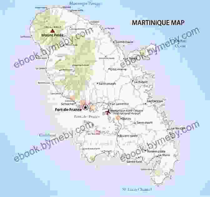 Detailed Map Of Martinique, Highlighting Key Destinations And Points Of Interest The Island Hopping Digital Guide To The Windward Islands Part I Martinique