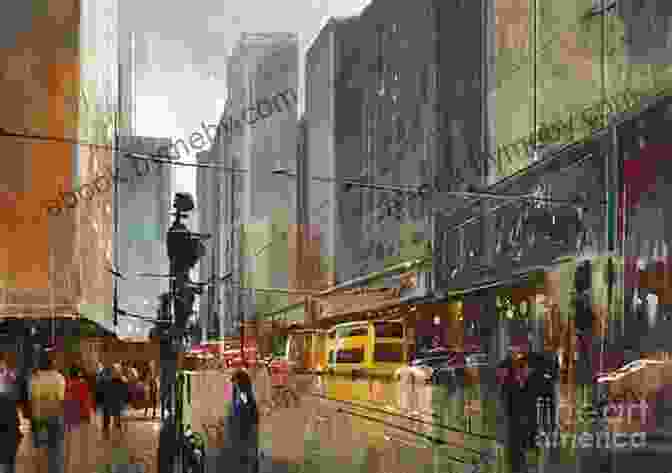 Digital Painting Of A City Street In Chicago Chicago Sketches Digital Paint 1: Exquisite Hand Sketched Digital Paintings Of Chicago S Architectural Landmarks Volume 1