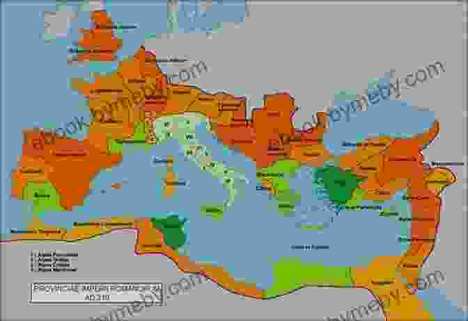 Map Of The Roman Empire, With Gaul Highlighted The Conquest Of Gaul (Classics)