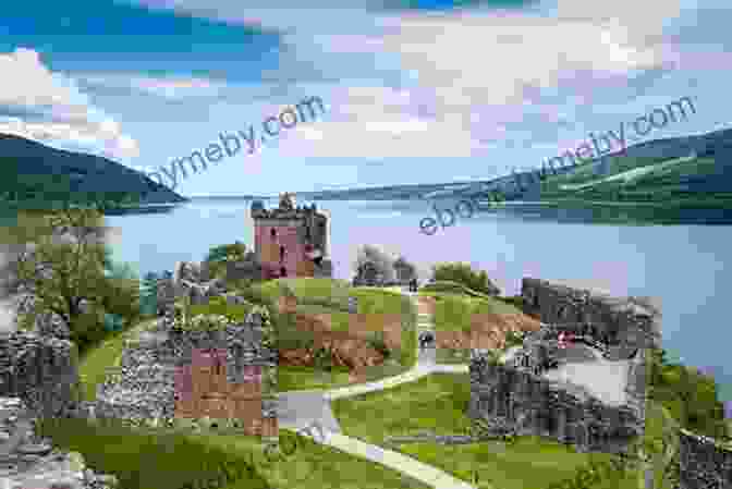 Panoramic View Of Loch Ness, Featuring Urquhart Castle Perched On A Rocky Headland, Surrounded By Lush Greenery And Mist Shrouded Mountains The Rough Guide To Scottish Highlands Islands (Travel Guide EBook) (Rough Guides)