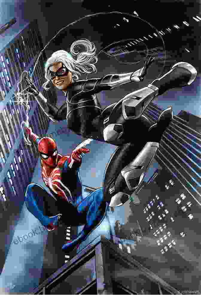 Spider Man And Black Cat In A Fierce Battle. Spider Man: Return Of The Black Cat