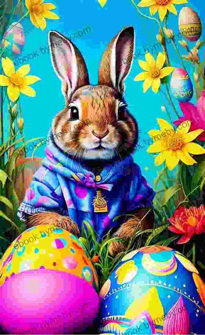 The Easter Bunny, A Beloved Holiday Icon, Standing In A Field Of Flowers, With A Basket Full Of Colored Eggs Next To Him Easter Bunny Are You For Real?