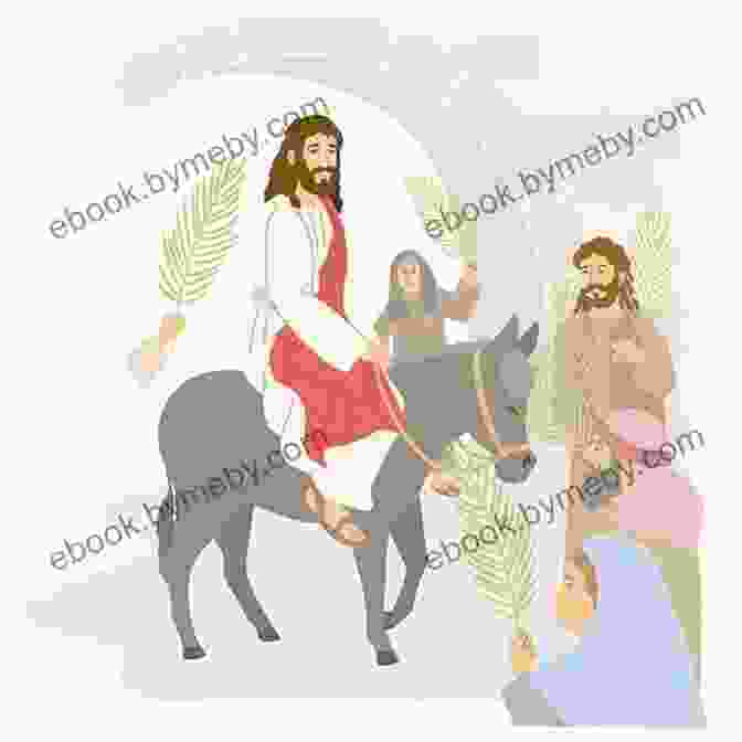 Tomie DePaola's Illustration Of Jesus Entering Jerusalem On Palm Sunday My First Easter Tomie DePaola