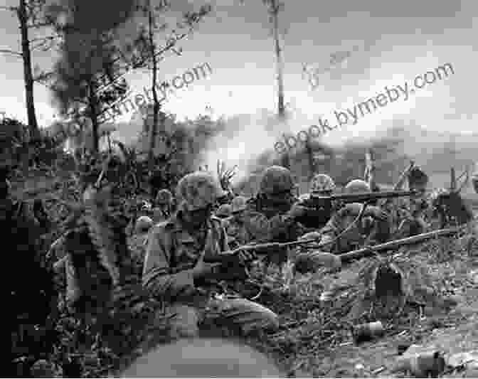 U.S. Marines Fighting In The Battle Of Okinawa World War 2 Japan: (Pearl Harbour Pacific Theater Iwo Jima Battle For The Solomon Islands Okinawa Nagasaki Atomic Bomb)